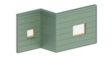 Autocadtekeningen - Staande naad gevel- verluchte bebording-horizontale plaatsing